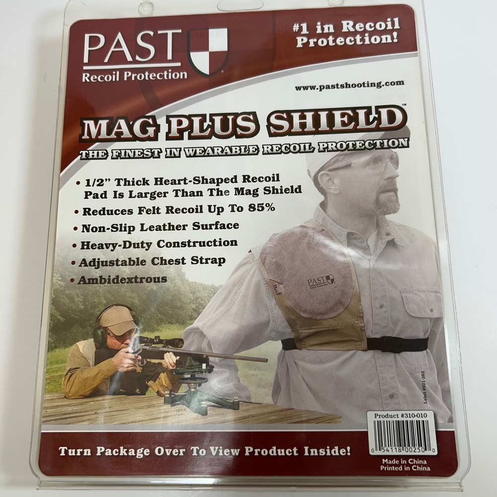 PAST Recoil Protection Mag Plus Shield 310-010 Wearable Recoil Pad Tan NEW